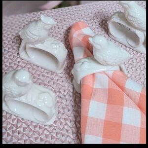 Pier 1 White Bird Napkin Holders. FIRM